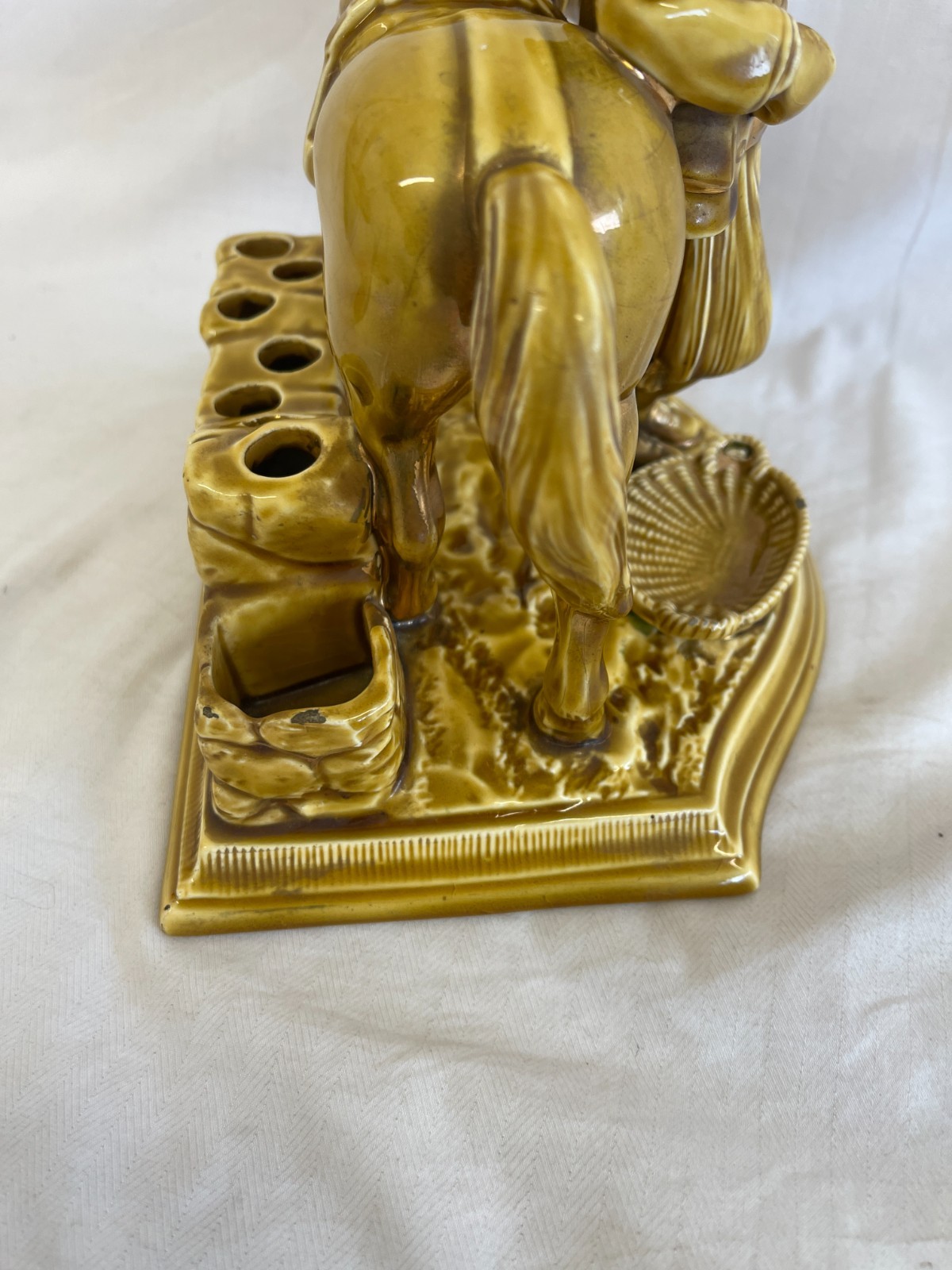 Antique Eichwald Pipe and Match Holder 2624 Boy & Horse Charity Listing