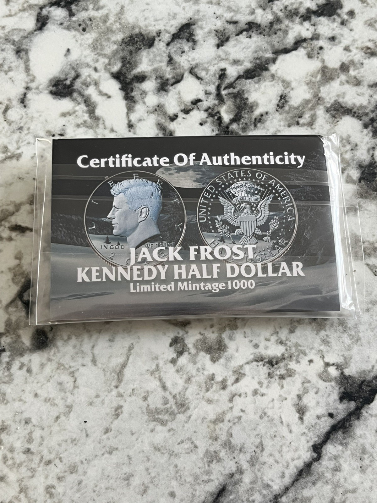 2025 JACK FROST KENNEDY HALF DOLLAR LIMITED MINTAGE OF 1000