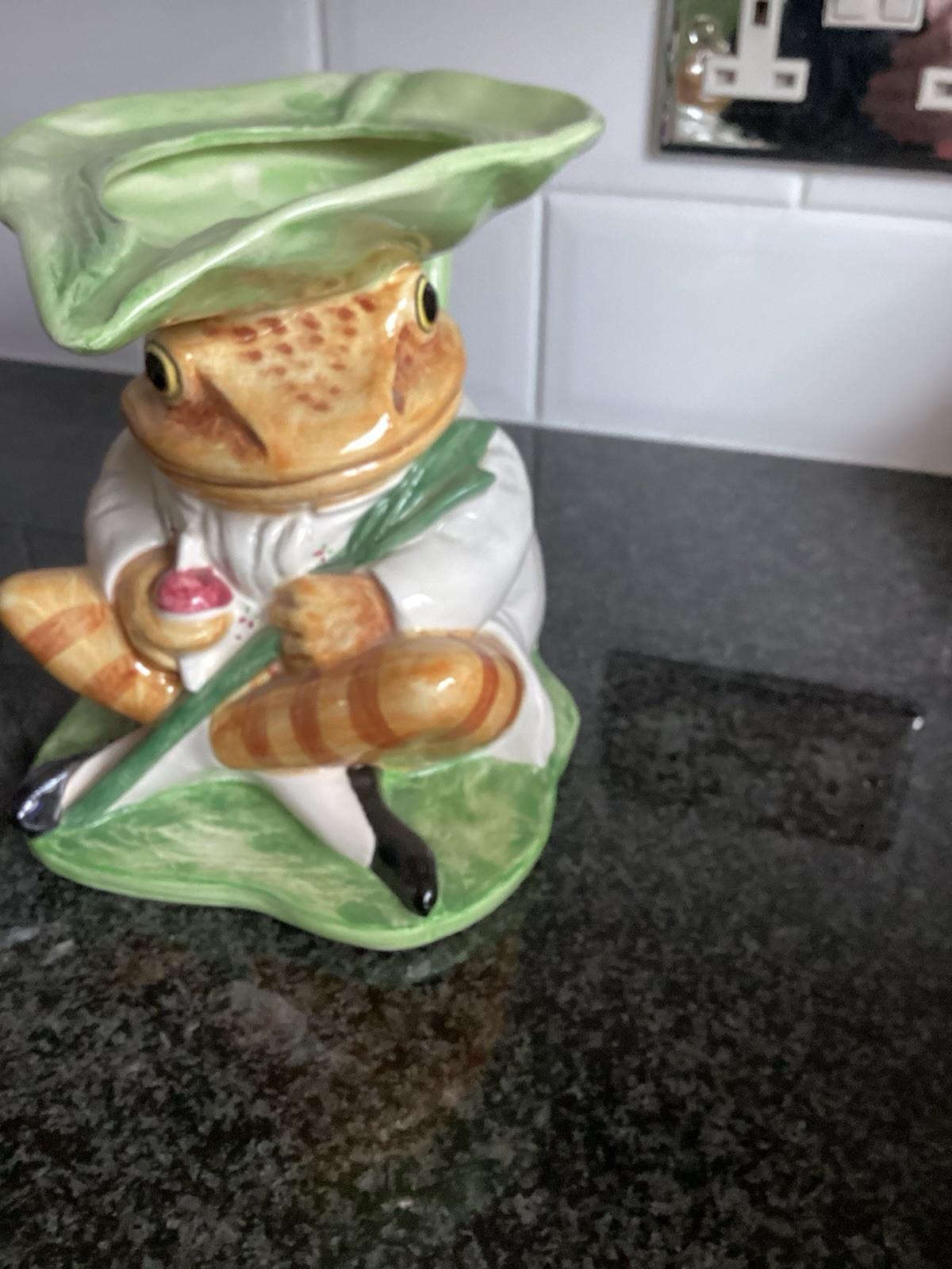 Enesco Frederick Warne & co Vintage Antique Beatrix Potter Jug Mr Jeremy Fisher