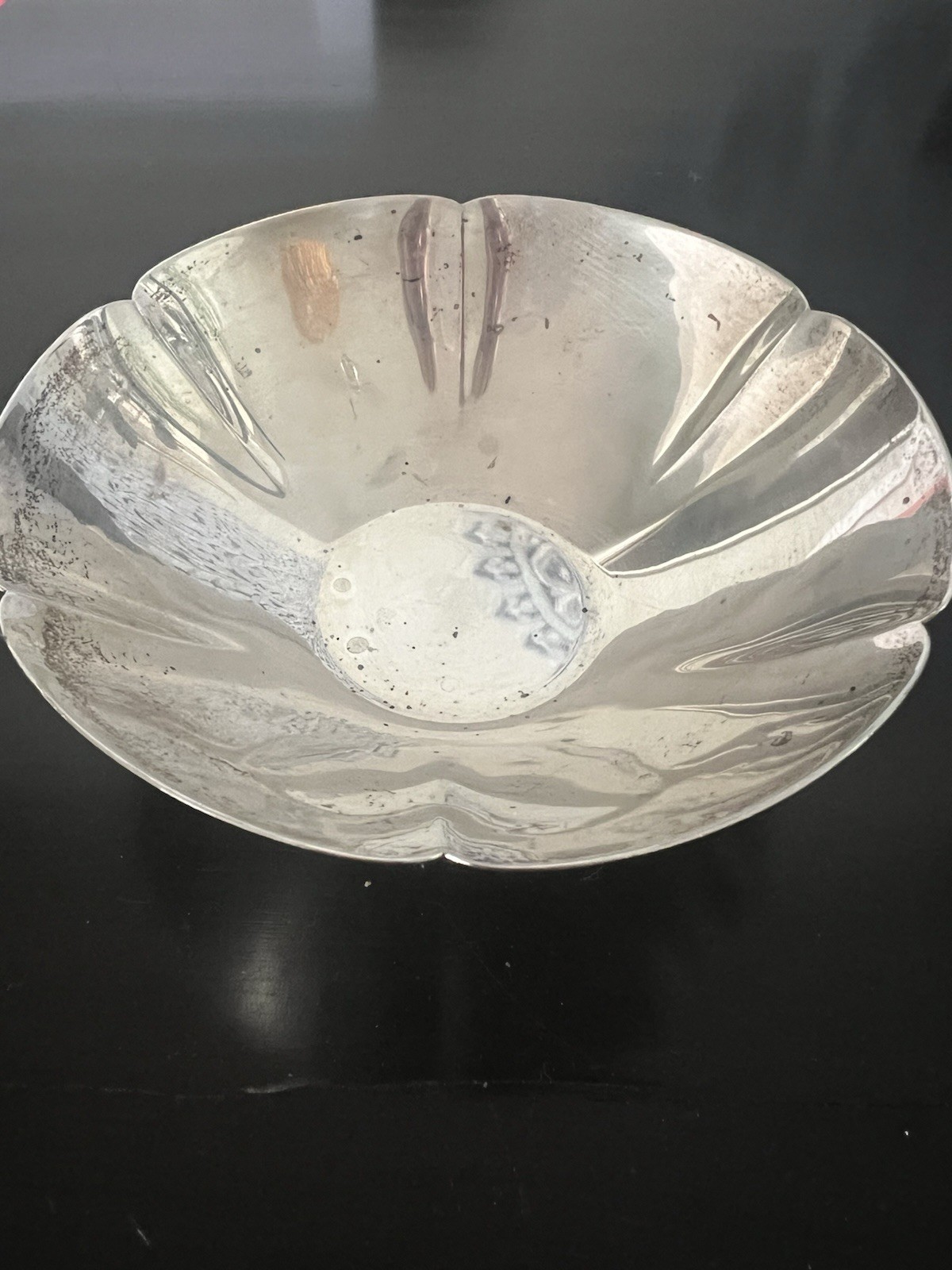 Vintage Extremely RARE Collectible MCM L.H. Vaughan Lotus Bowl Sterling Silver