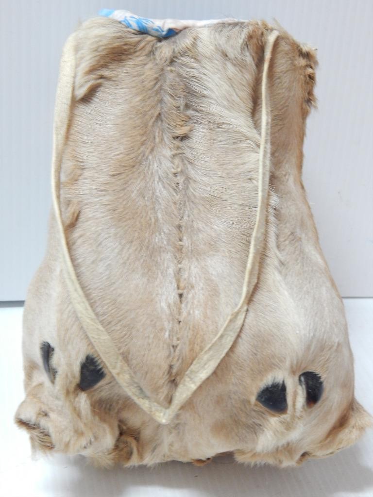 VINTAGE BLACKFEET PIEGAN INDIAN POUCH ELK HOOF BAG POUCH – XLNT CONDITION – NR