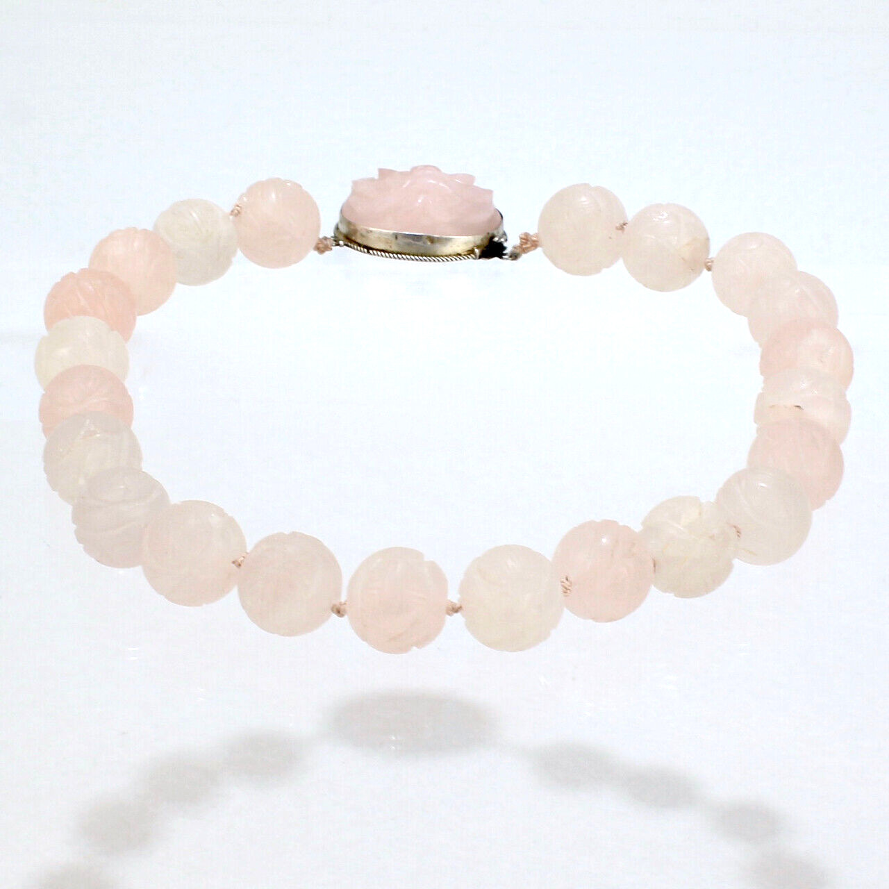 Antique Chinese Rose Quartz Beaded Choker Necklace – John Wannamaker