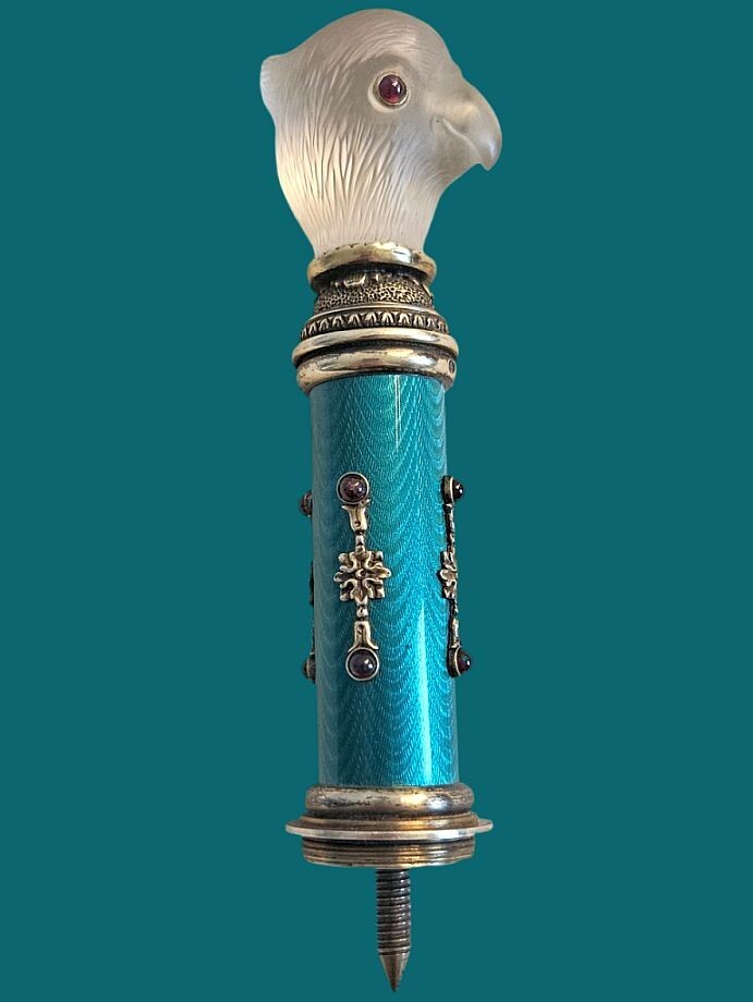 Karl FABERGÉ / Julius Alexander Rappoport – Cockatoo – Parasol Handle