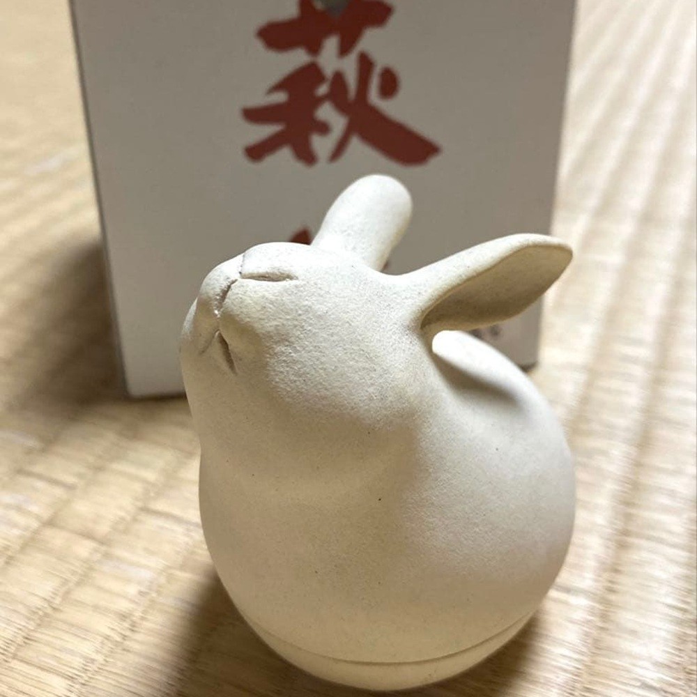 Japanese Ryokuei Kiln Rabbit Zodiac Kogo Incense Box Unused Send from JAPAN