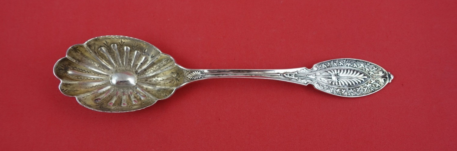 Princess by John Polhamus-Shiebler Sterling Silver Preserve Spoon GW BC 7 1/4″