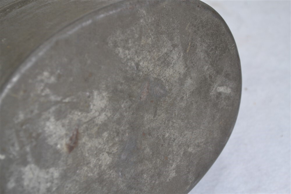 antique early dome lid oval tin pail bucket fancy 7x5x4 oval 18th c original