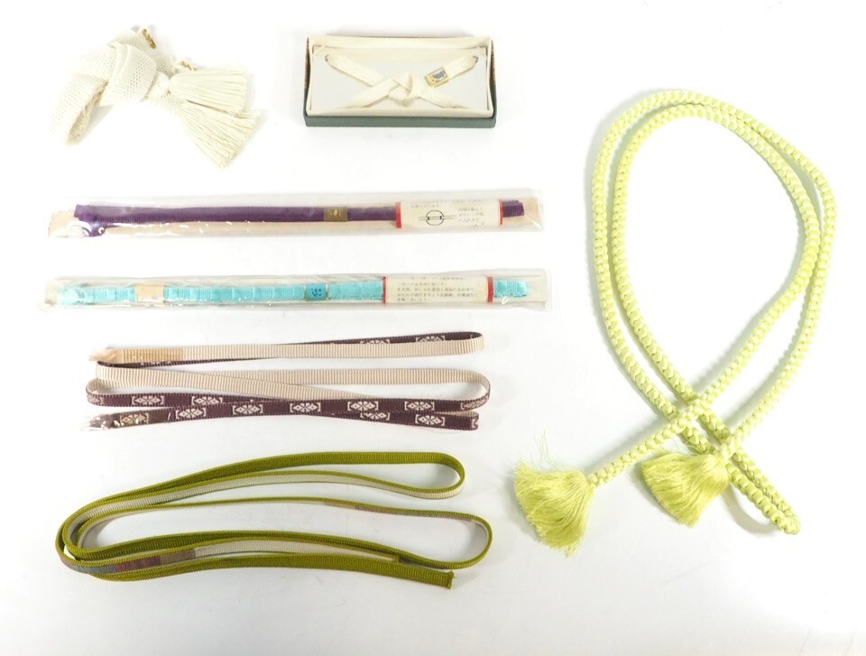 Vintage Japanese 5 obi cords and 2 haori cords set of 7 KHK505