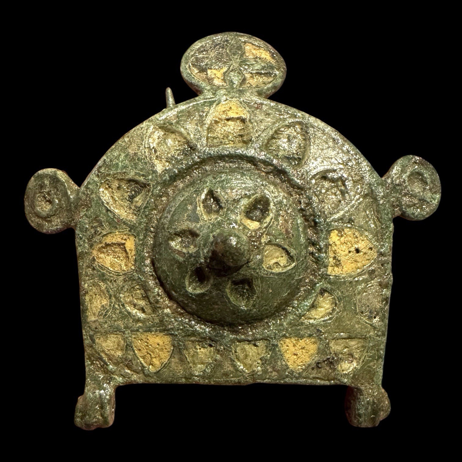 Enameled Roman Chatelaine Brooch, Circa 2nd Century