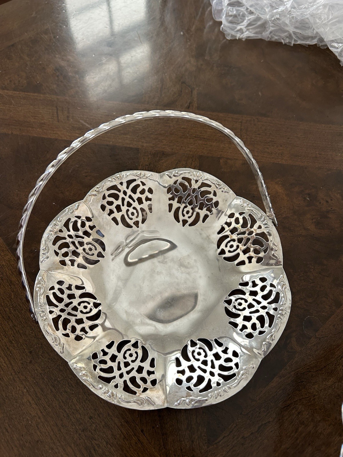 Vintage Leonard Pierced Candy/Bonbon Dish Basket