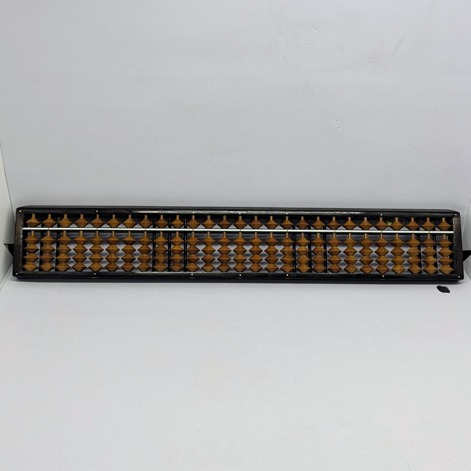 Japanese Vintage Wooden Abacus Calculating Tool 1/5 Beads 27 Rows