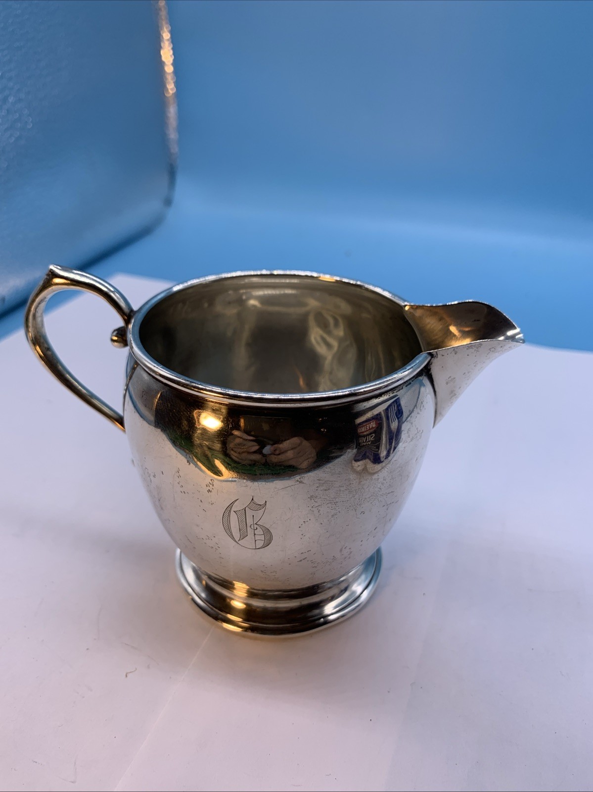 4 1/2 X 3 Inch Vintage Sterling Silver Creamer