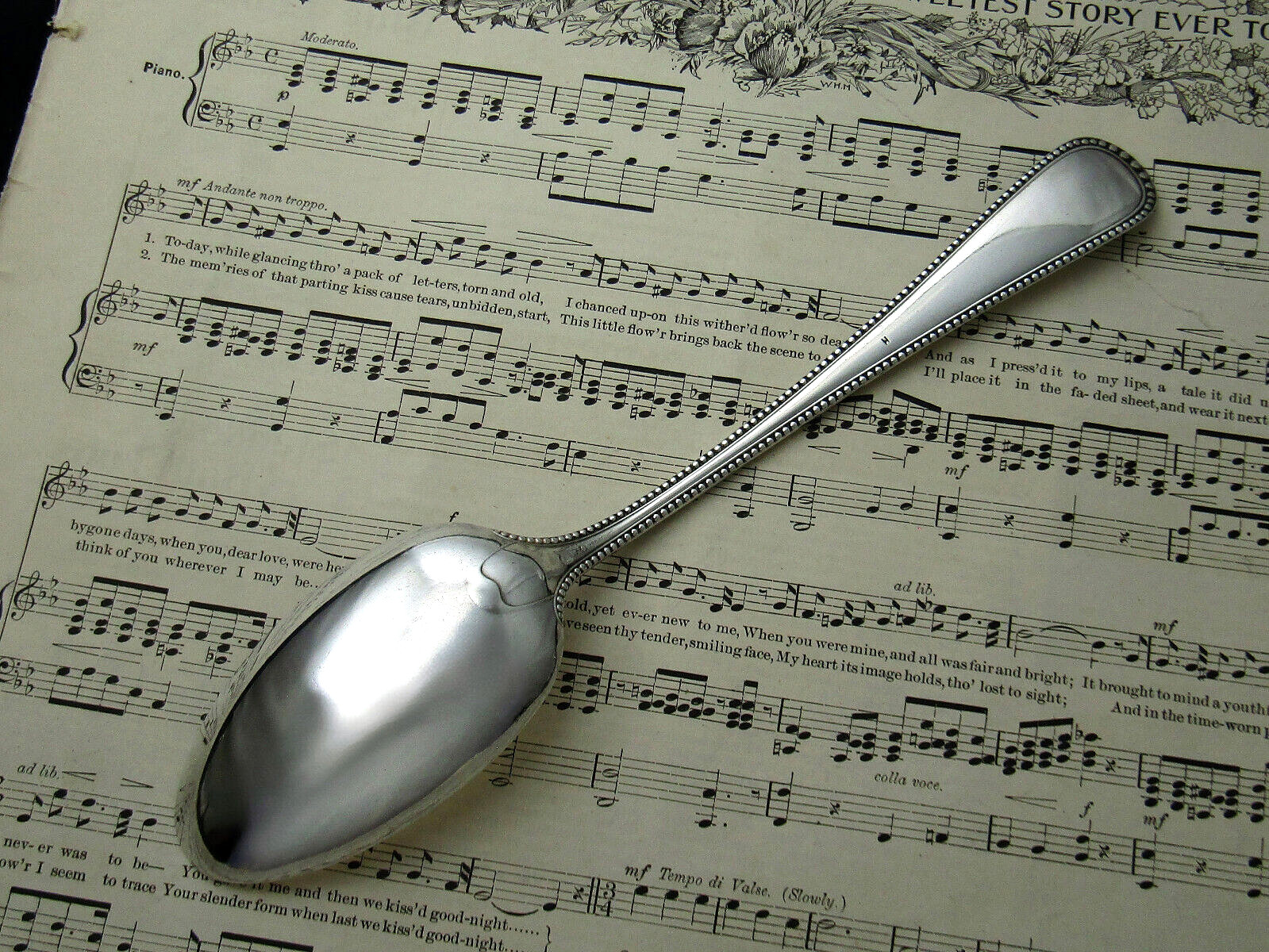 ❤️ NEWCASTLE c. 1895 GORHAM STERLING SERVING TABLESPOON 8 5/8″