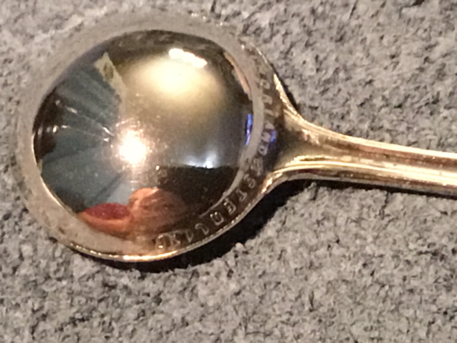 Boxed Set Westmoreland Sterling Silver LADY HILTON Salt Spoon +Cambridge Crystal