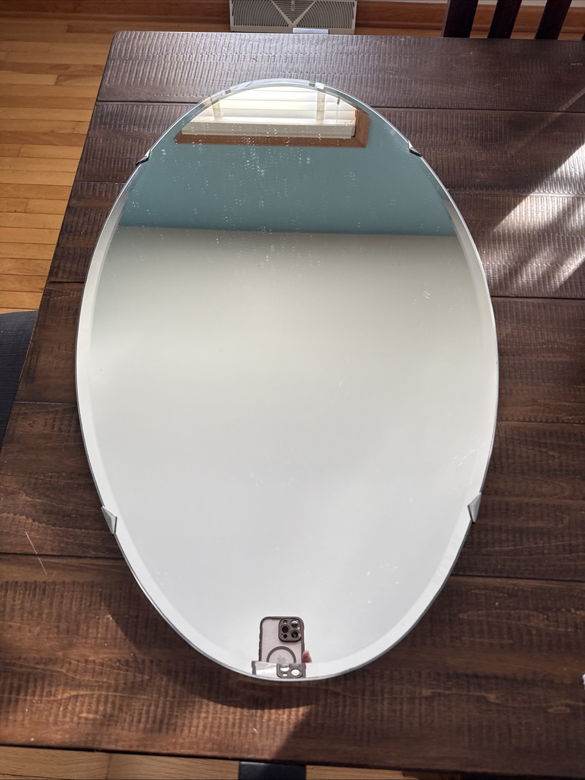 Frameless Oval Shaped Beveled Mirror 31.5″ X 19.5″