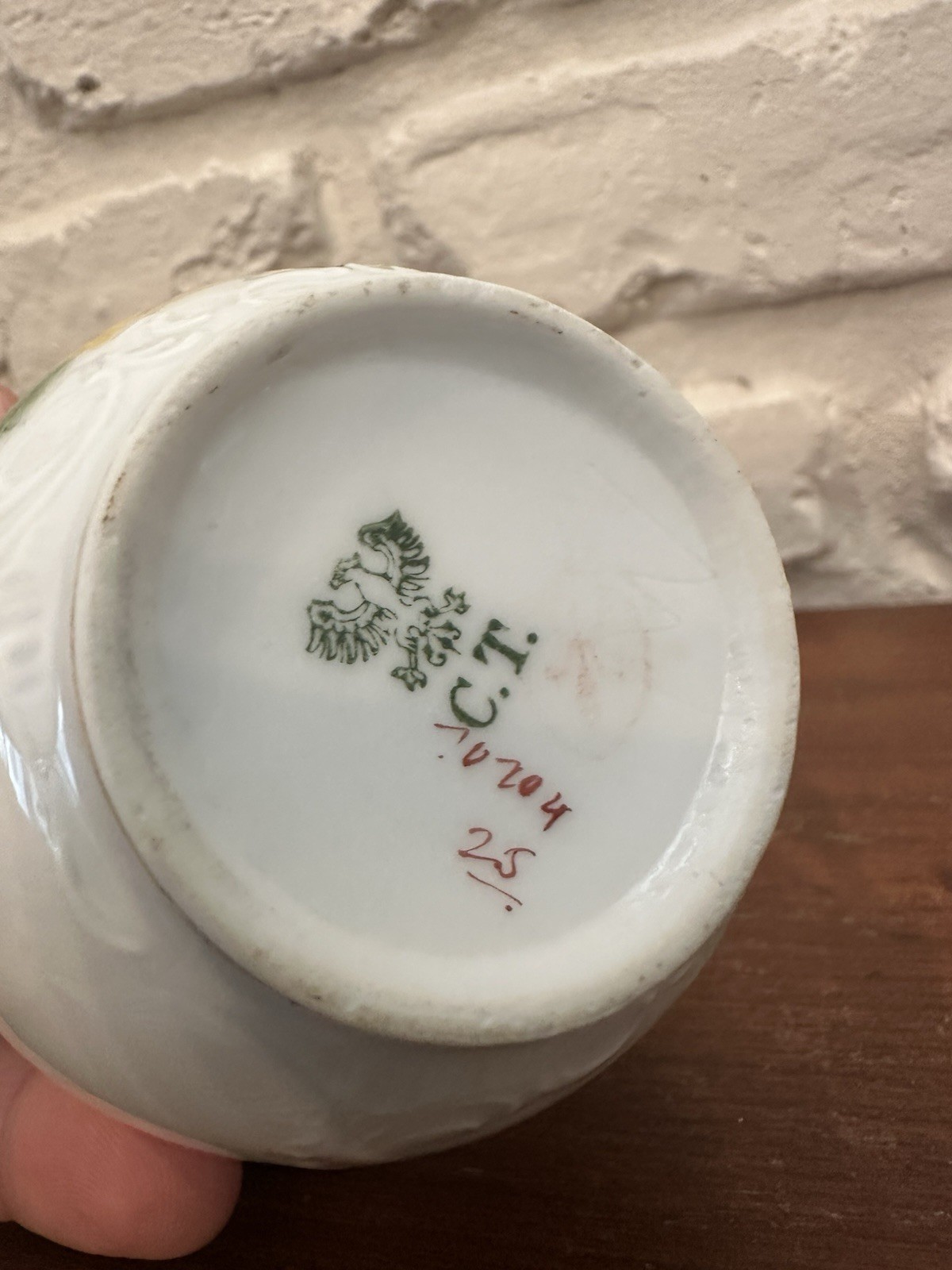 Vintage Carl Tielsch (C.T.) Mustache Cup Antique Victorian 1900-1945 Germany