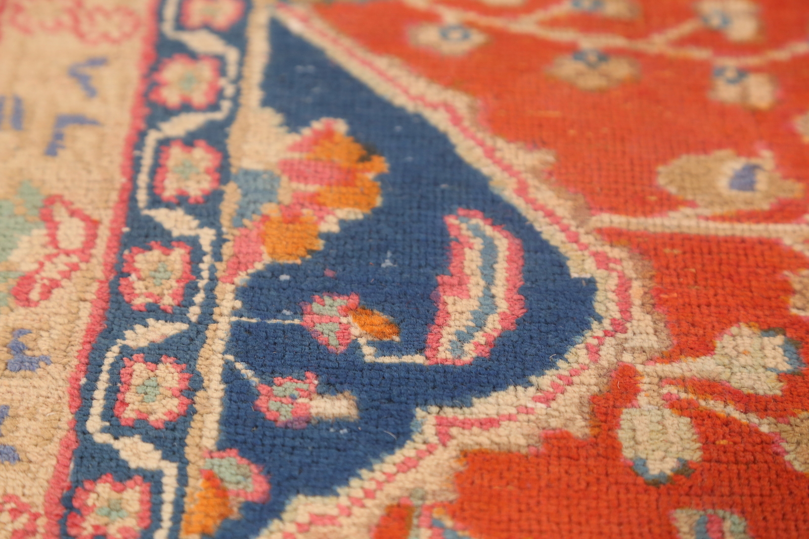 Vintage Rust Floral Traditional Hand-made Dining Room Area Rug Wool Carpet 9×12