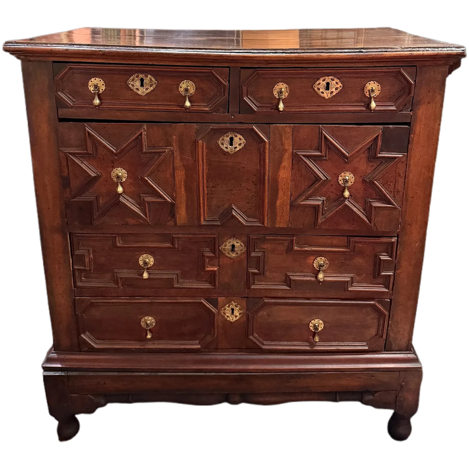 Restored 17th Century Jacobean Oak Chest on Frame