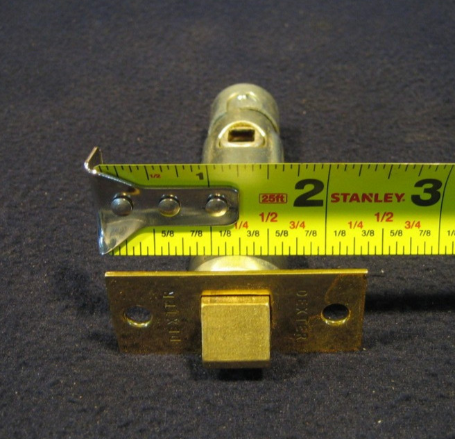 Vintage Entry Lock Set Brass Pull Handle & knob Dead Bolt w/ 2 keys – Dexter NOS