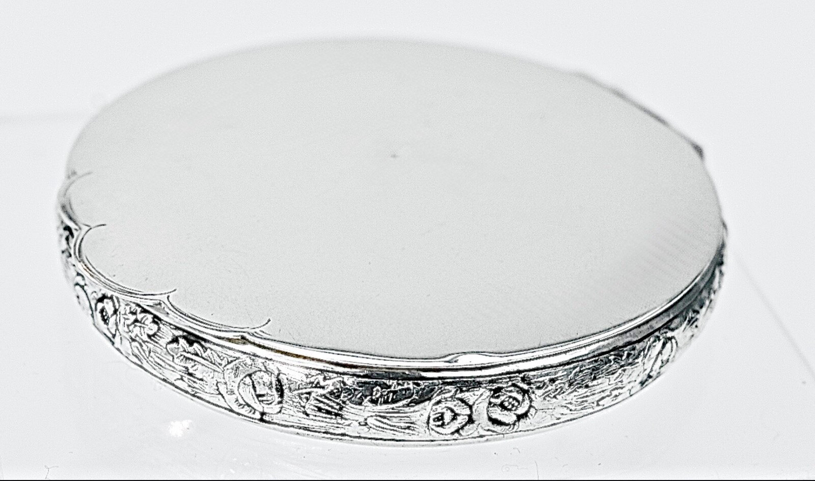 Russian Silver Round Case /Box Gilded Interior,84 Kokoshnick St Petersburg c1900