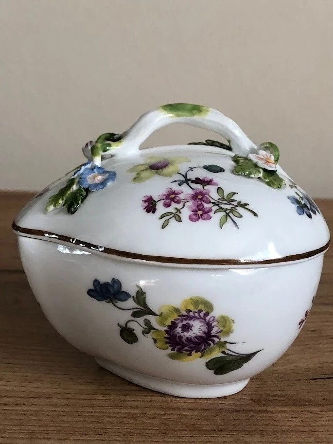 Meissen Porcelain Floral Sucrier 1740-1745