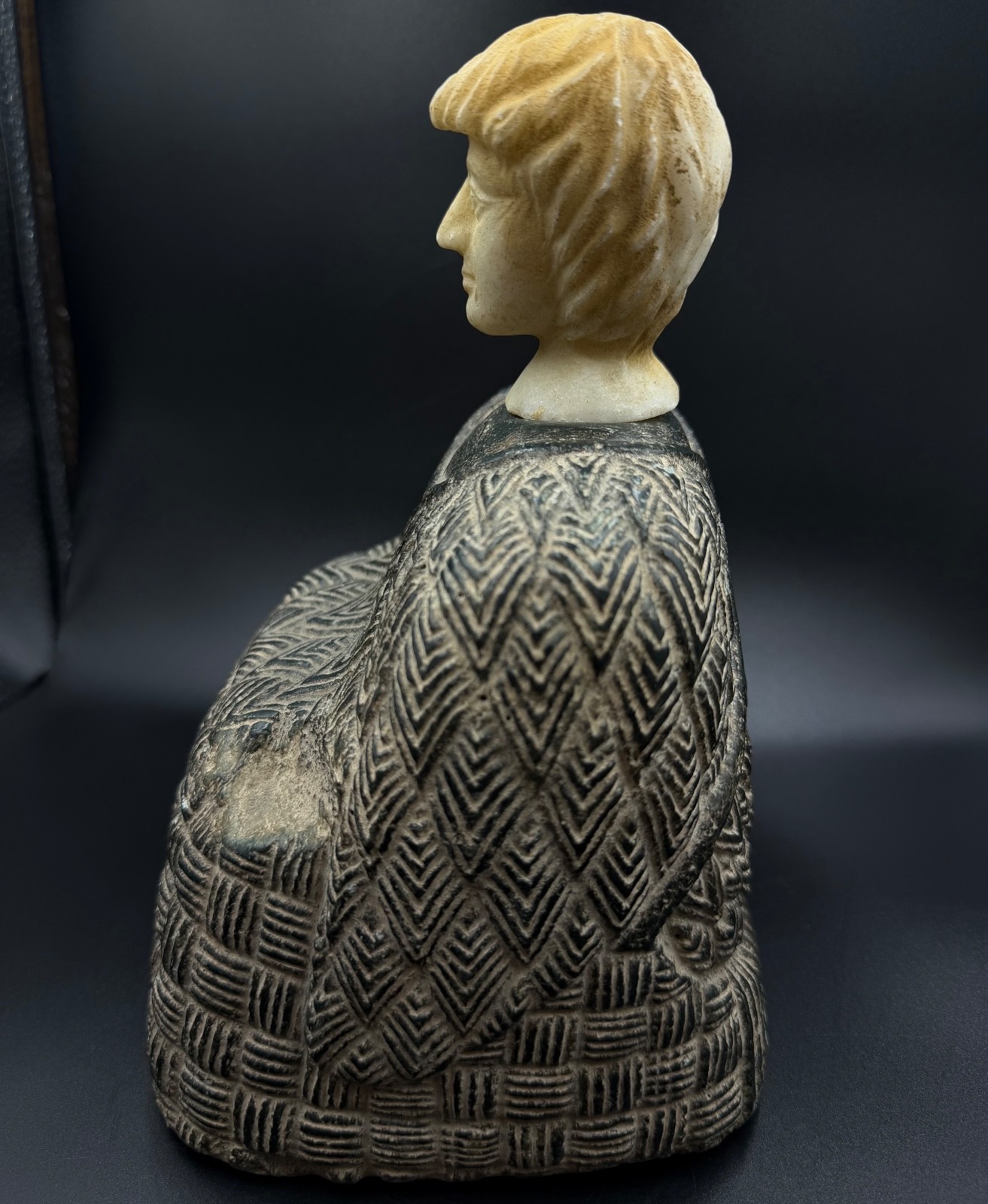 Ancient Bactrian Idol Bactria Chlorite Stone Composite Prince Statue 5 kg