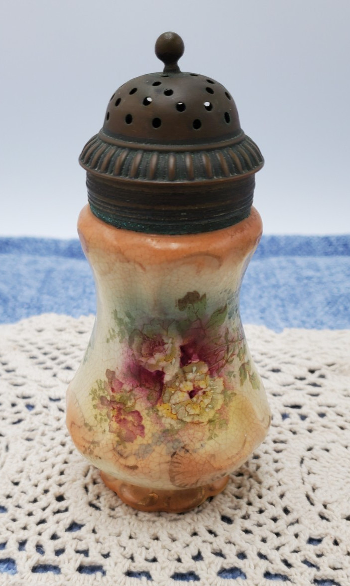 Antique S. Fielding & Co England Royal Devon Blush Ware Sugar Shaker 1891-1913