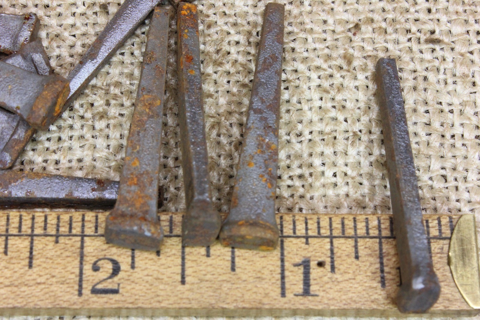 25 Old Square Nails Rustic Vintage 1 1/2” Steel Cut Standard Heavy Duty