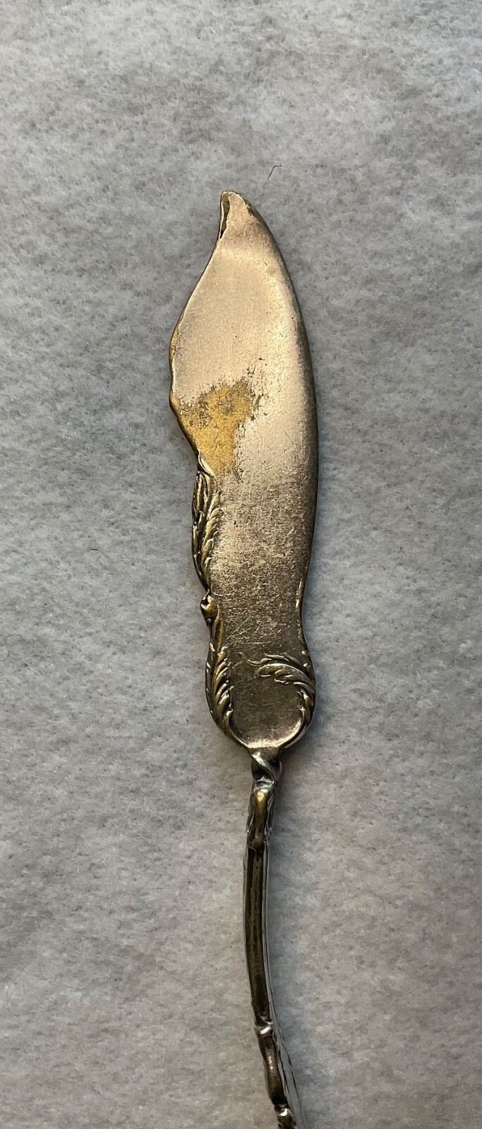 Wm A Rogers Hanover Twisted Handle Butter Spreader Knife Silverplate 1900 VTG