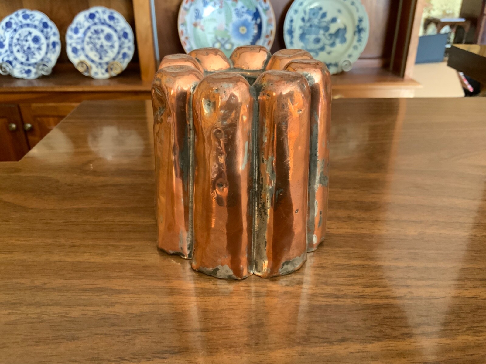 19th Century French Copper Jelly Mold Mould found in a Chateau in France