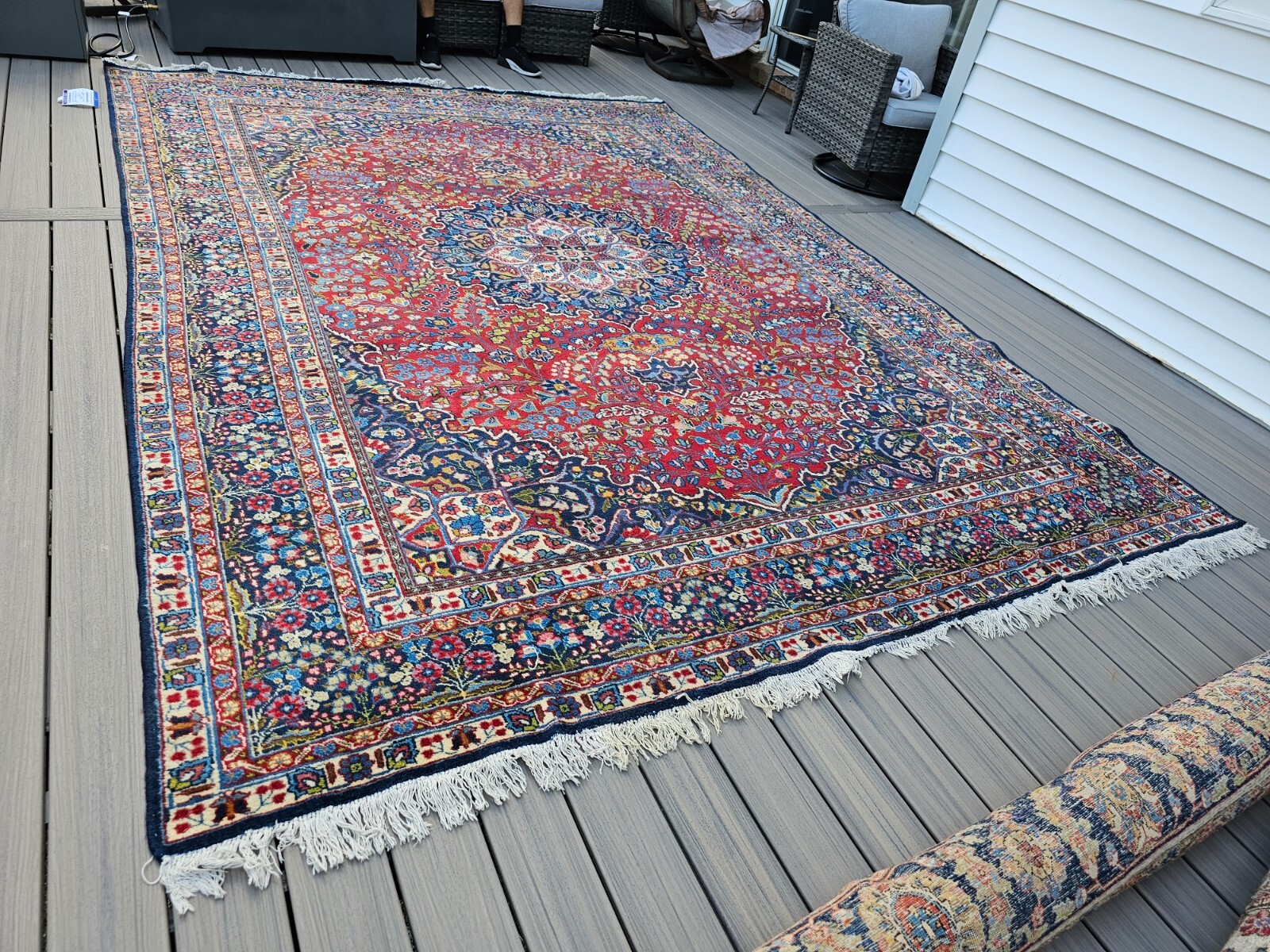 Antique Tabrizz rug over 100 years old Handmade 12.10″x9.2′ (With Certificate)