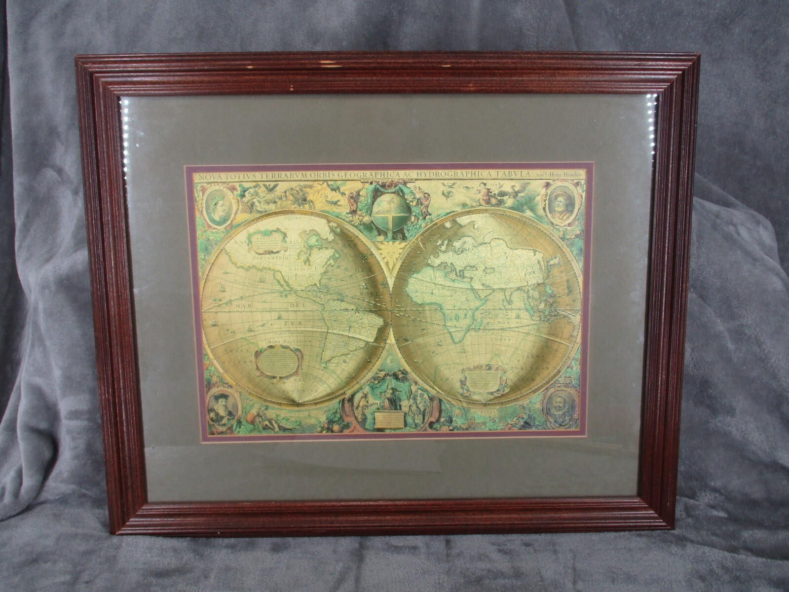 Nova Totivs Terrarvm Orbis Geographica Tabvla Gold Foiled World Map 19″x 22.5″