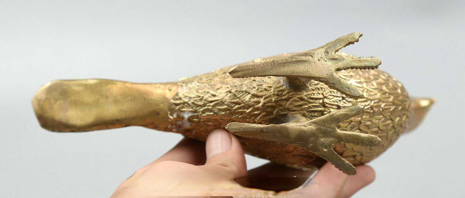 8.1″Collect Chinese Statue Fengshui Bronze Animal Peace Dove Carrier Pigeon Bird