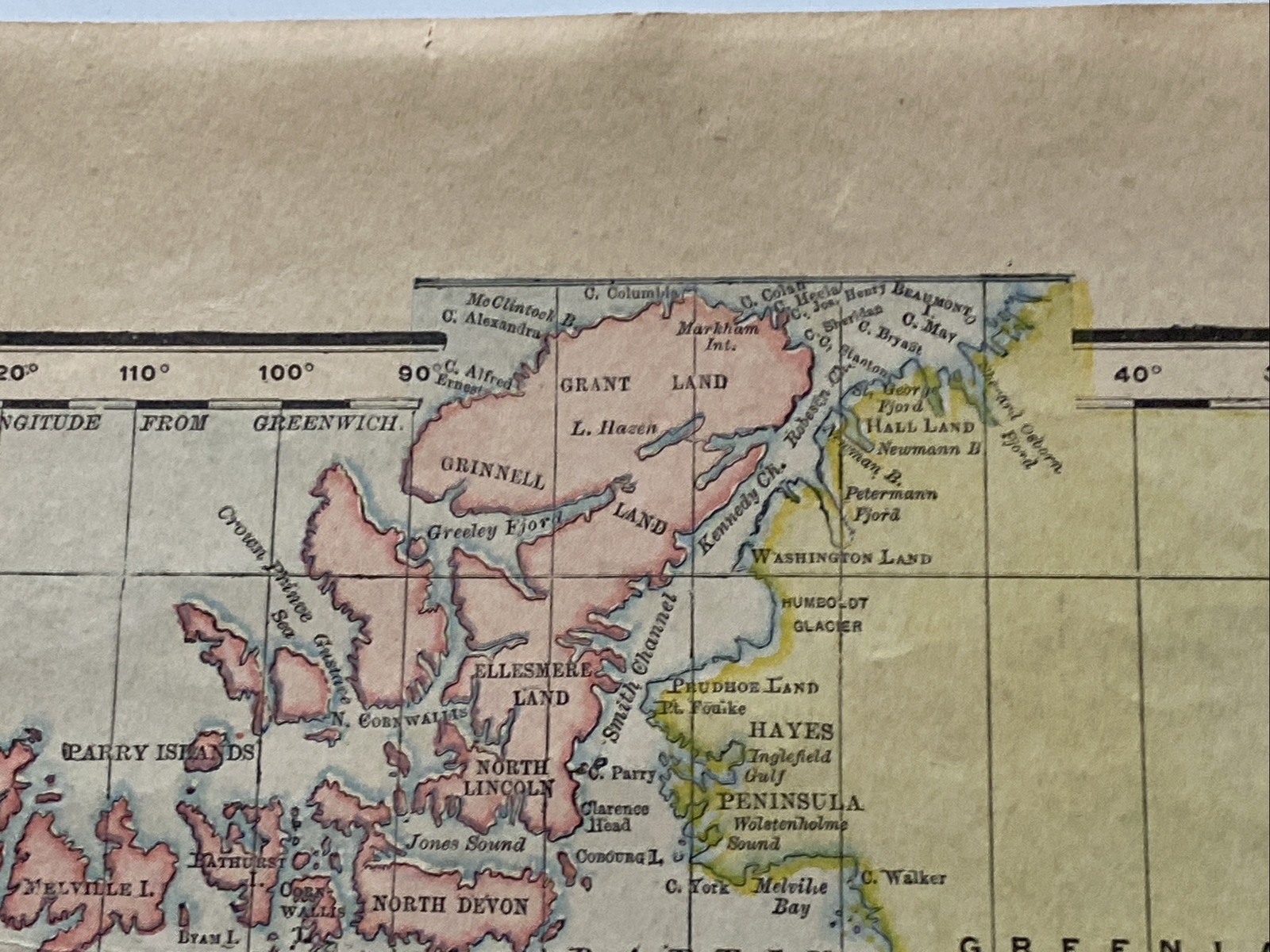 Large Format 1905 COLOR Rand McNally Map Atlas Page iv World Atlas