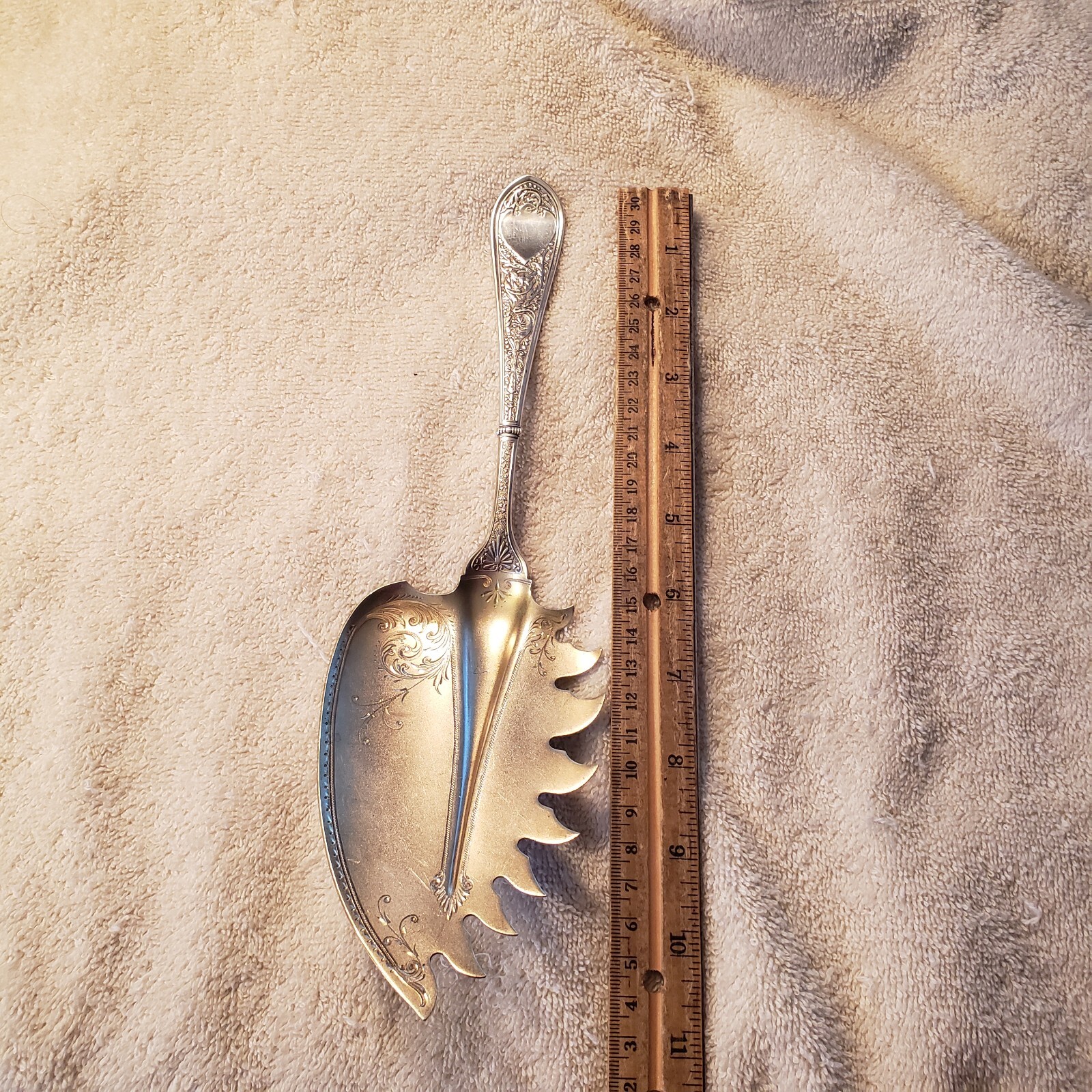 RAPHAEL by GORHAM sterling silver PASTA MACARONI SERVER 11″ GW Blade No Monogram