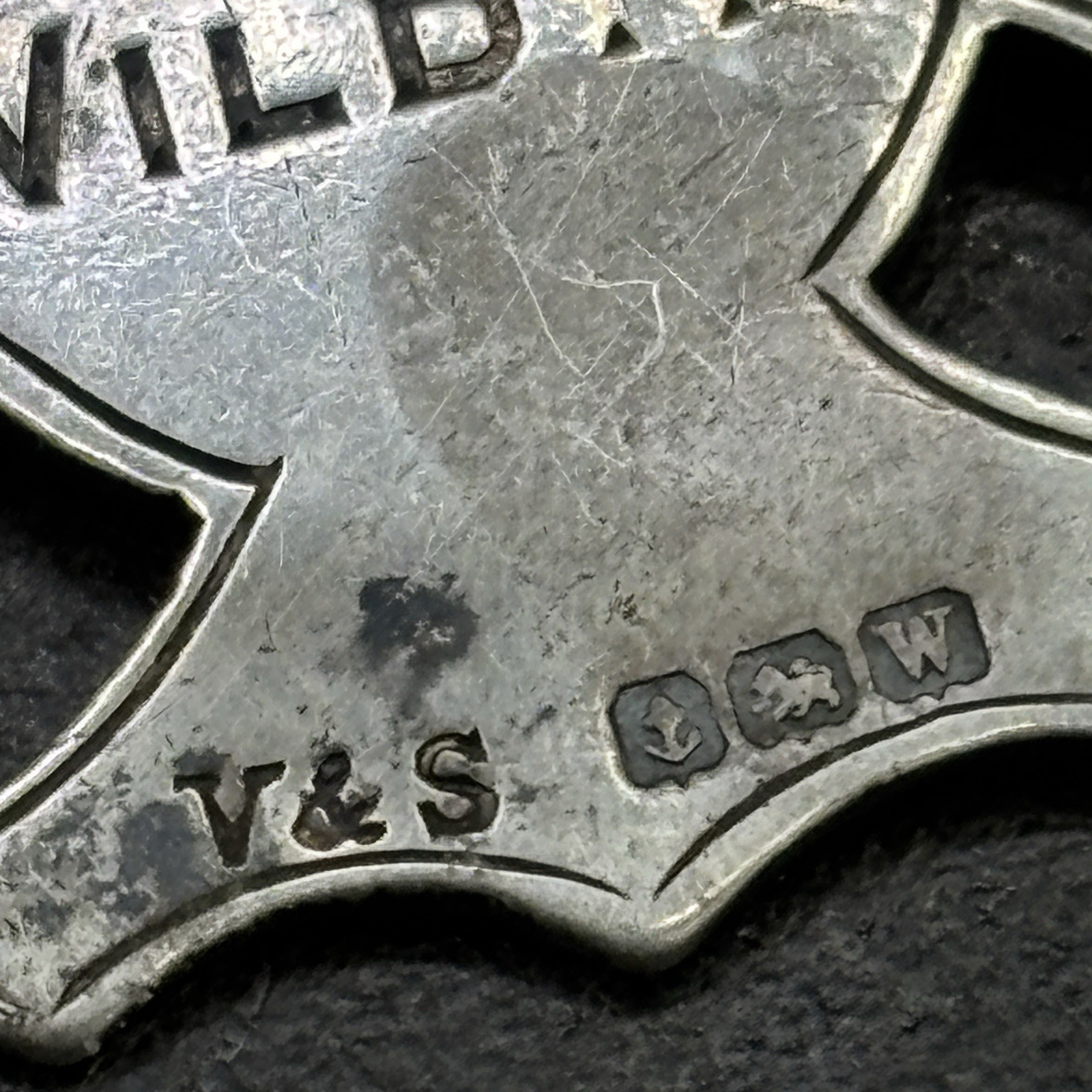 Football Watch Fob 1921 Silver Hallmarked Named S Wilding LSAA Club Award Medal