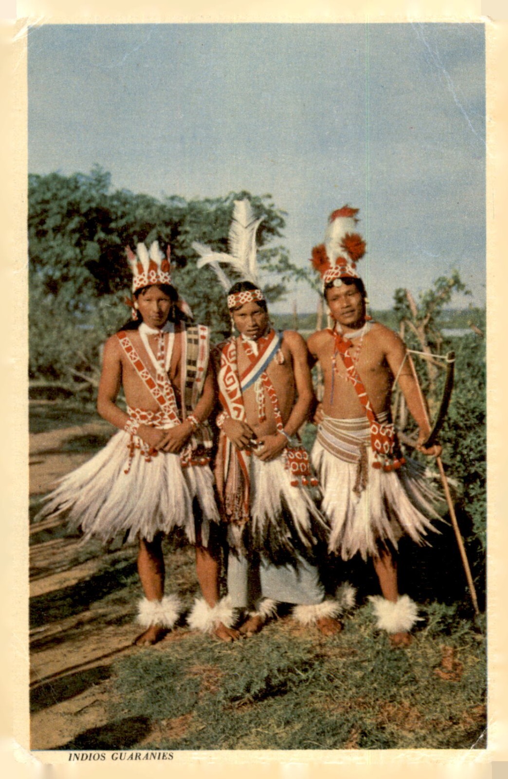 Tarjeta Postal Three Indians Indian Festival No. 12 Postcard