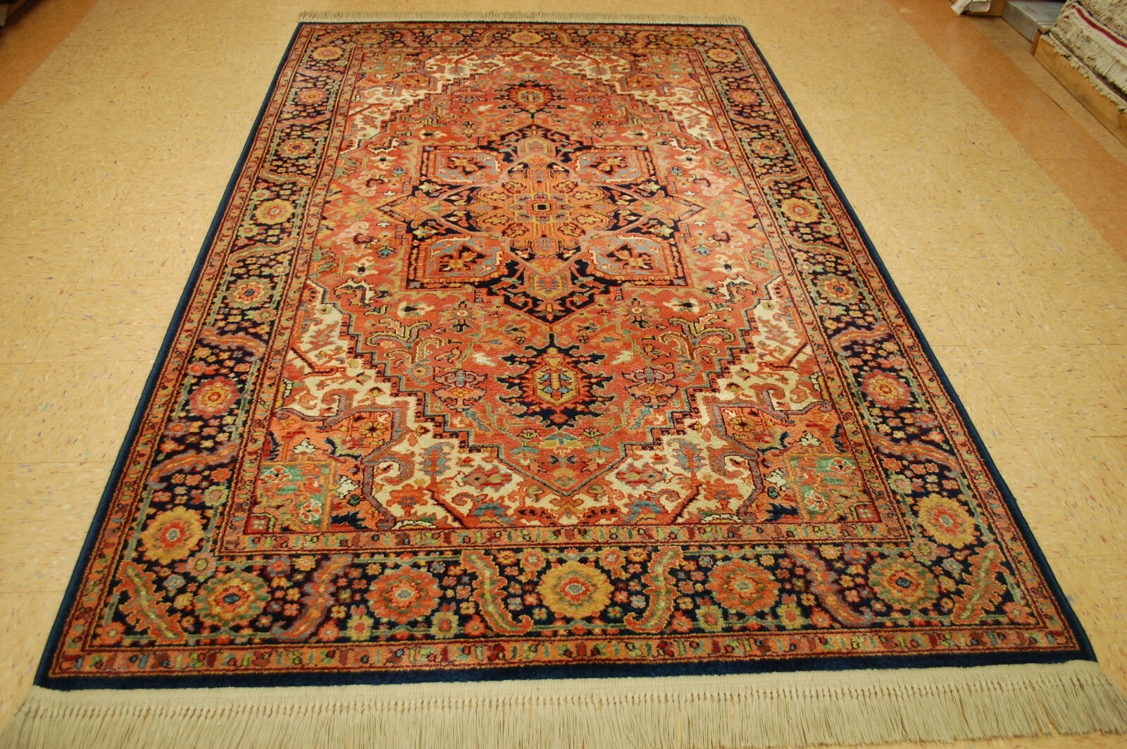 MINT AUTHENTIC AMERICAN KARASTAN HERIZ PATTERN#726 RUG CARPET5’9″x9′ FULL COLOR