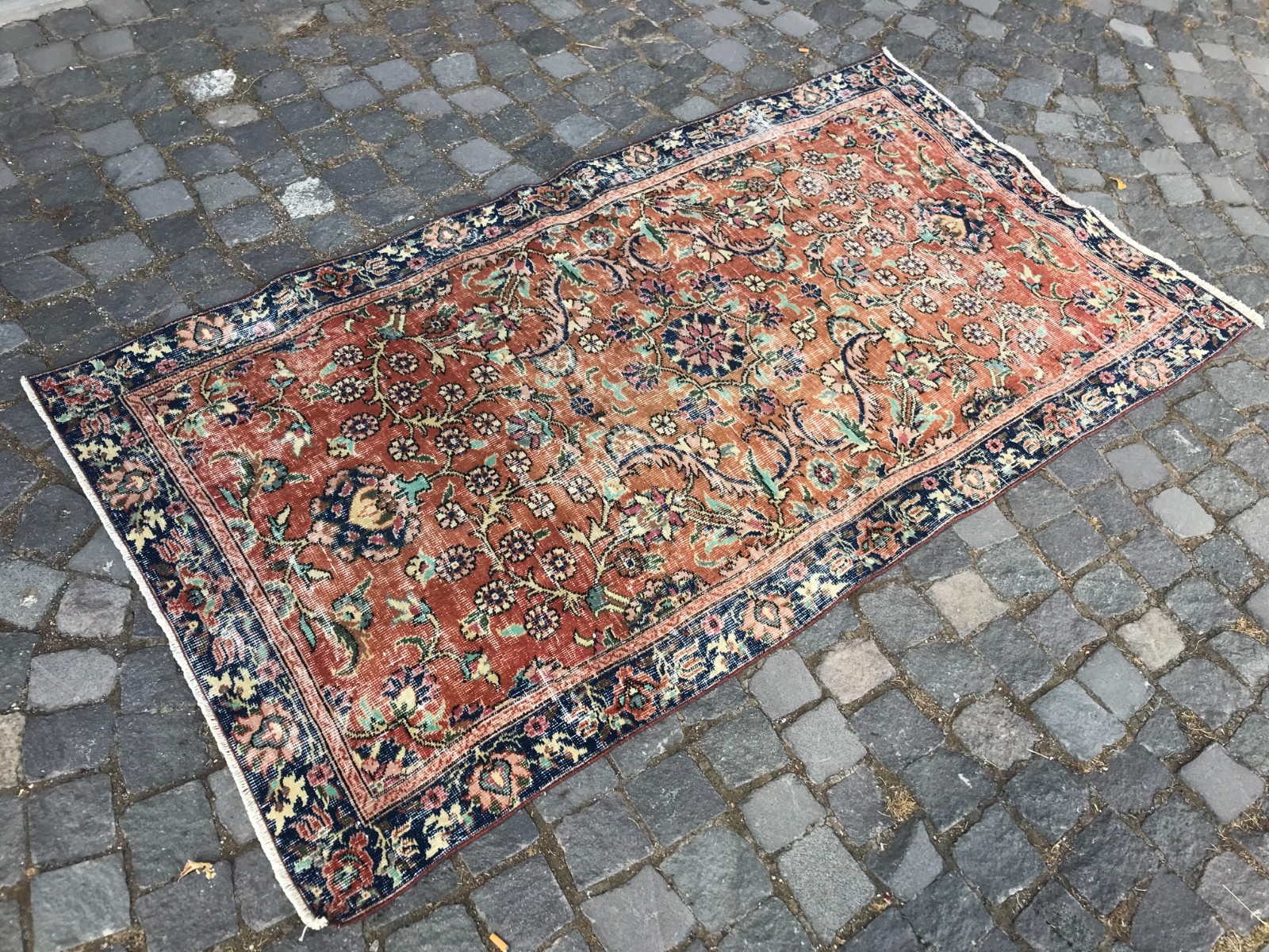 Handmade Wool Rug, Bohemian Area Rug, Turkish Vintage Rug, 3,5 x 6,5 ft