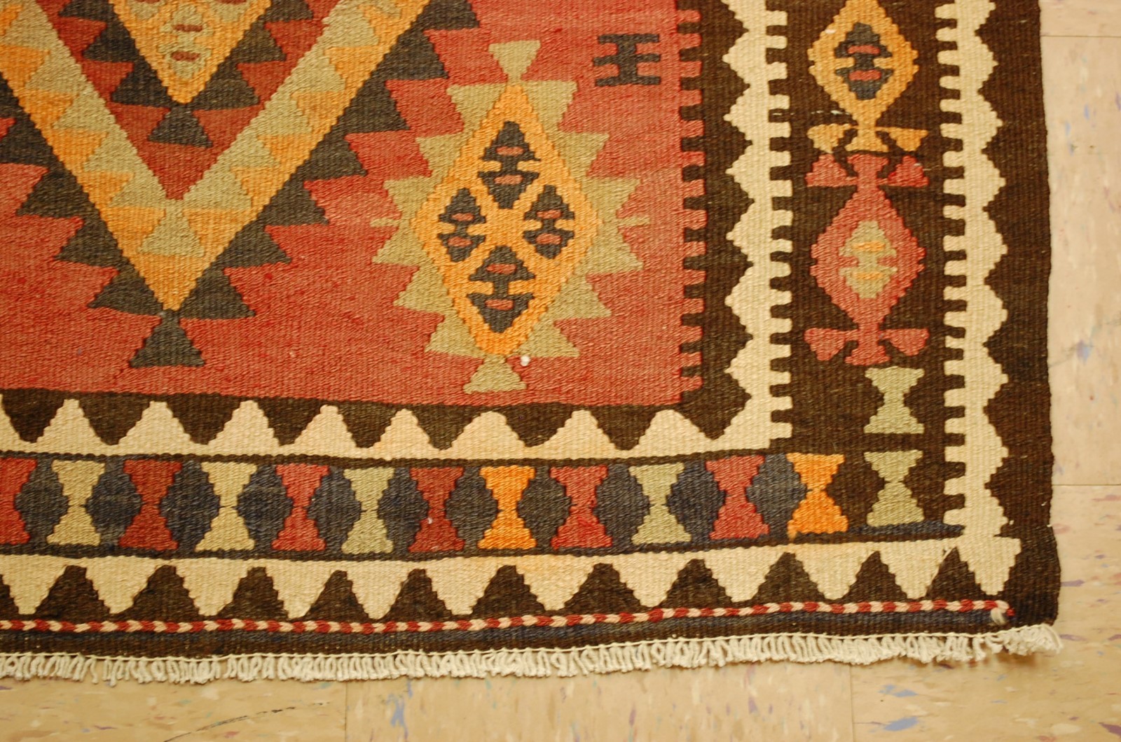 c1920s ANTIQUE VERY FINE WOVEN RARE SIZE CAUCASIAN KILIM FLAT WOVEN RUG 3.9×14.5