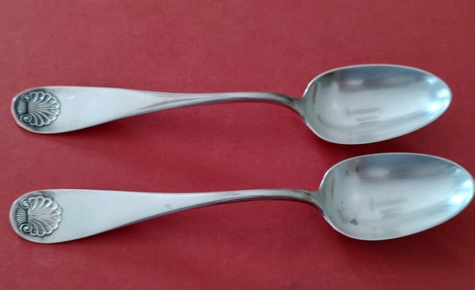 2 Frank W Smith Silver Co Sterling Serving Spoons 4oz/114g 8.5″ c.1889-90
