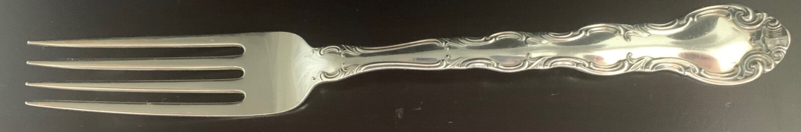 Alvin Sterling Flatware, French Scroll, Dinner Fork, 7 7/8 inches