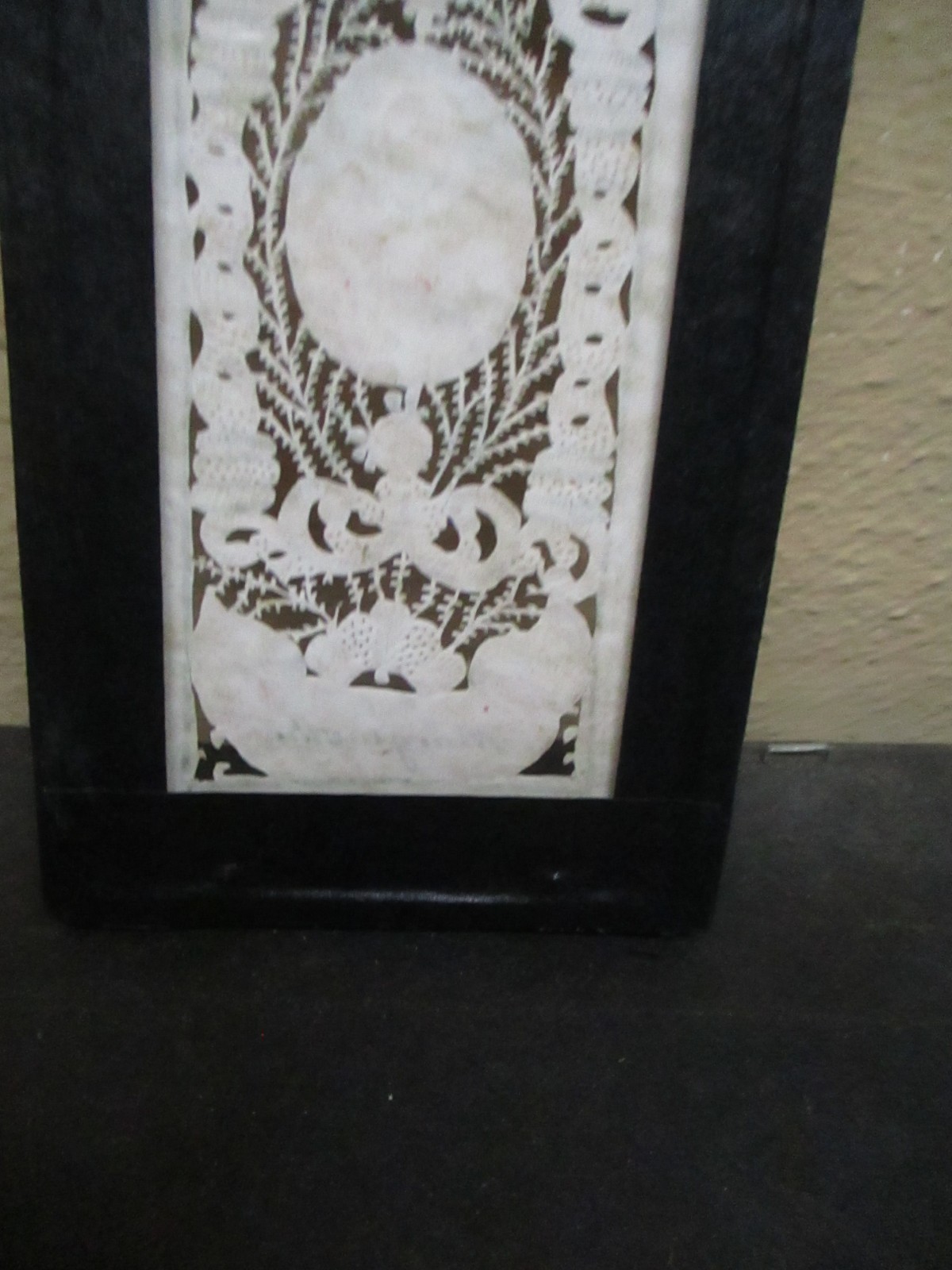 Antique Scherenschnitte 18thc Hand Cut & Painted Margarettia 5 3/4″ x 4 1/4″