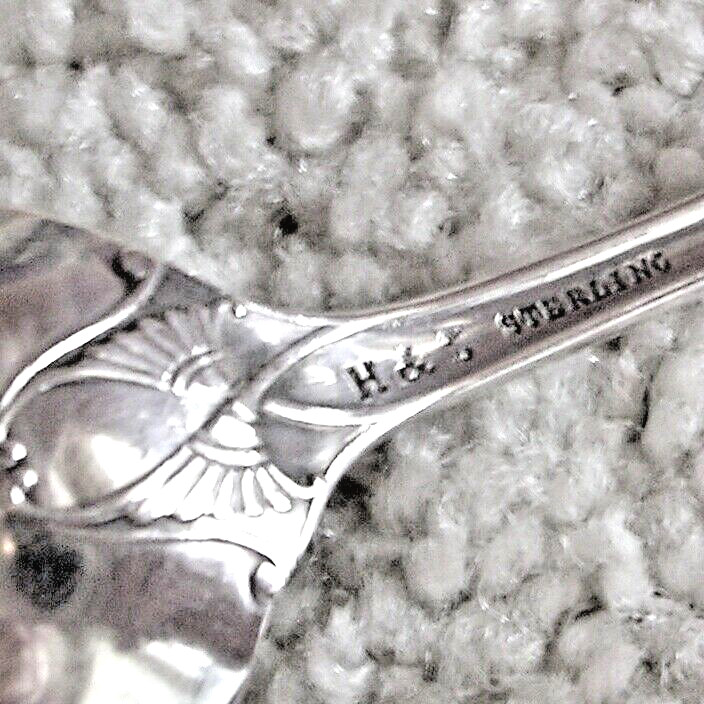“Longfellow” antique sterling silver teaspoon by Hotchkiss & Schreuder (H&S)