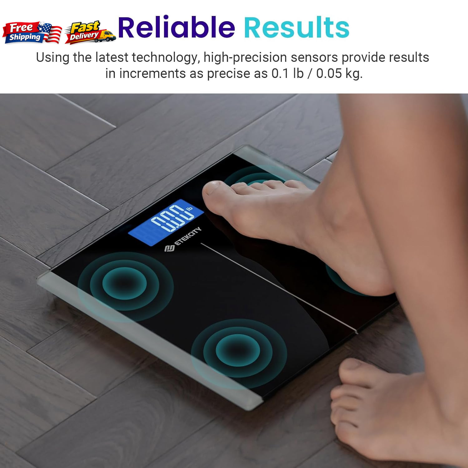 Digital Bathroom Scale for Body Weight Accurate Electronic Weighing Machine