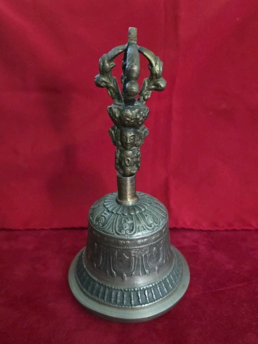 Vintage Tibet Buddhist Meditation Brass Bell “Vajra Bell” 6-inches