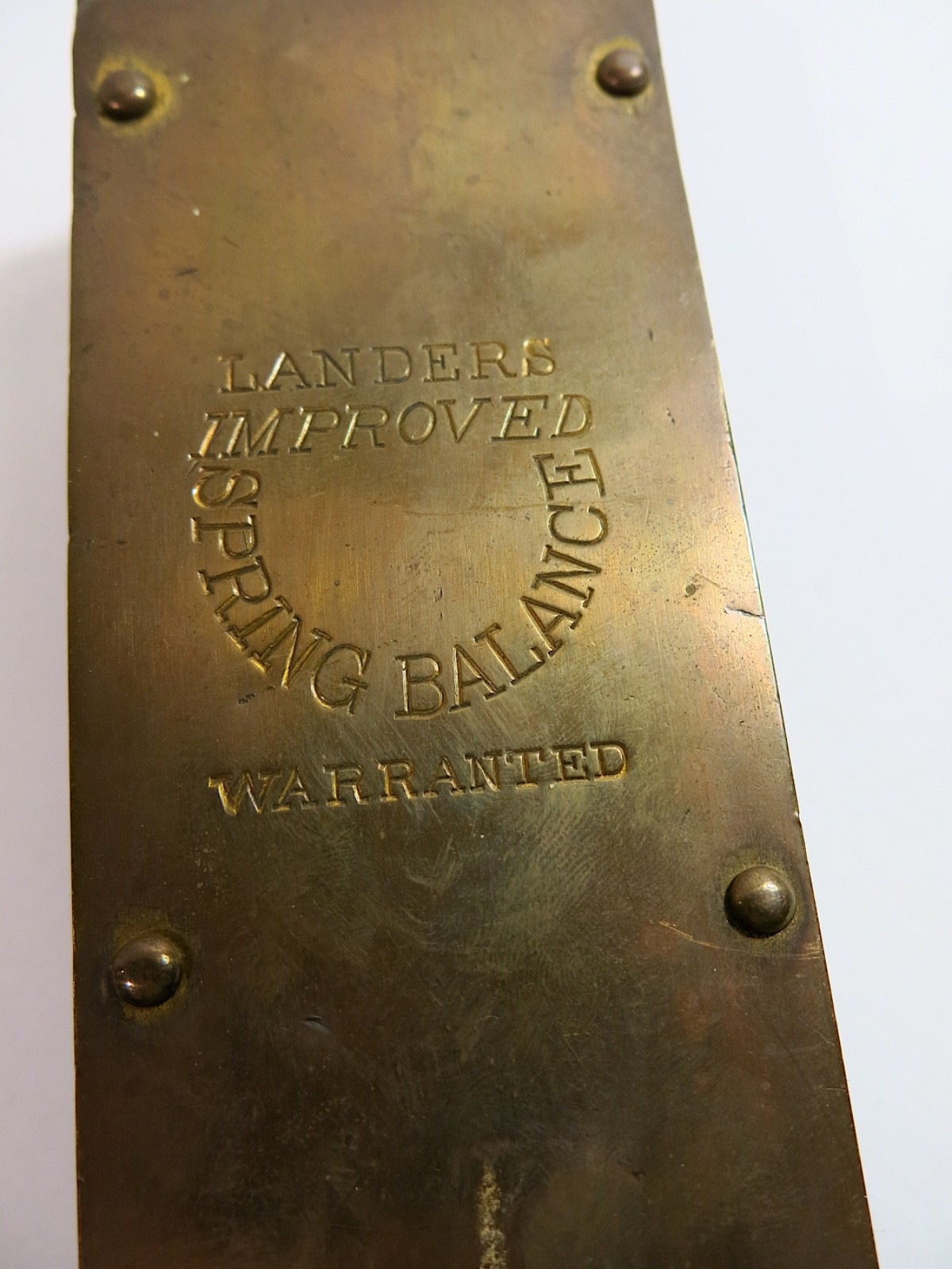 Antique Landers Improved Hanging Spring Balance Scale 80lb