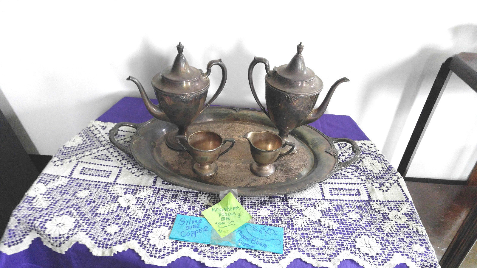 COFFEE&TEA SET Moonbeam Rogers /Arlington1926 BM co creamer & sugar 50% OFF SALE