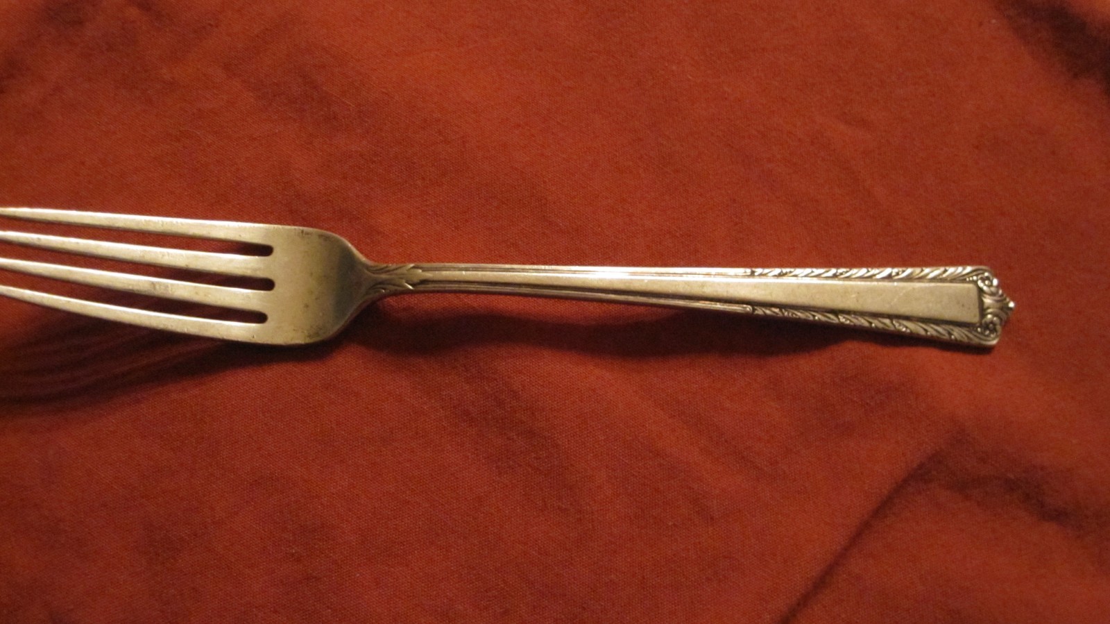FINE ARTS STERLING SILVER PROCESSIONAL FORK NO MONOGRAM