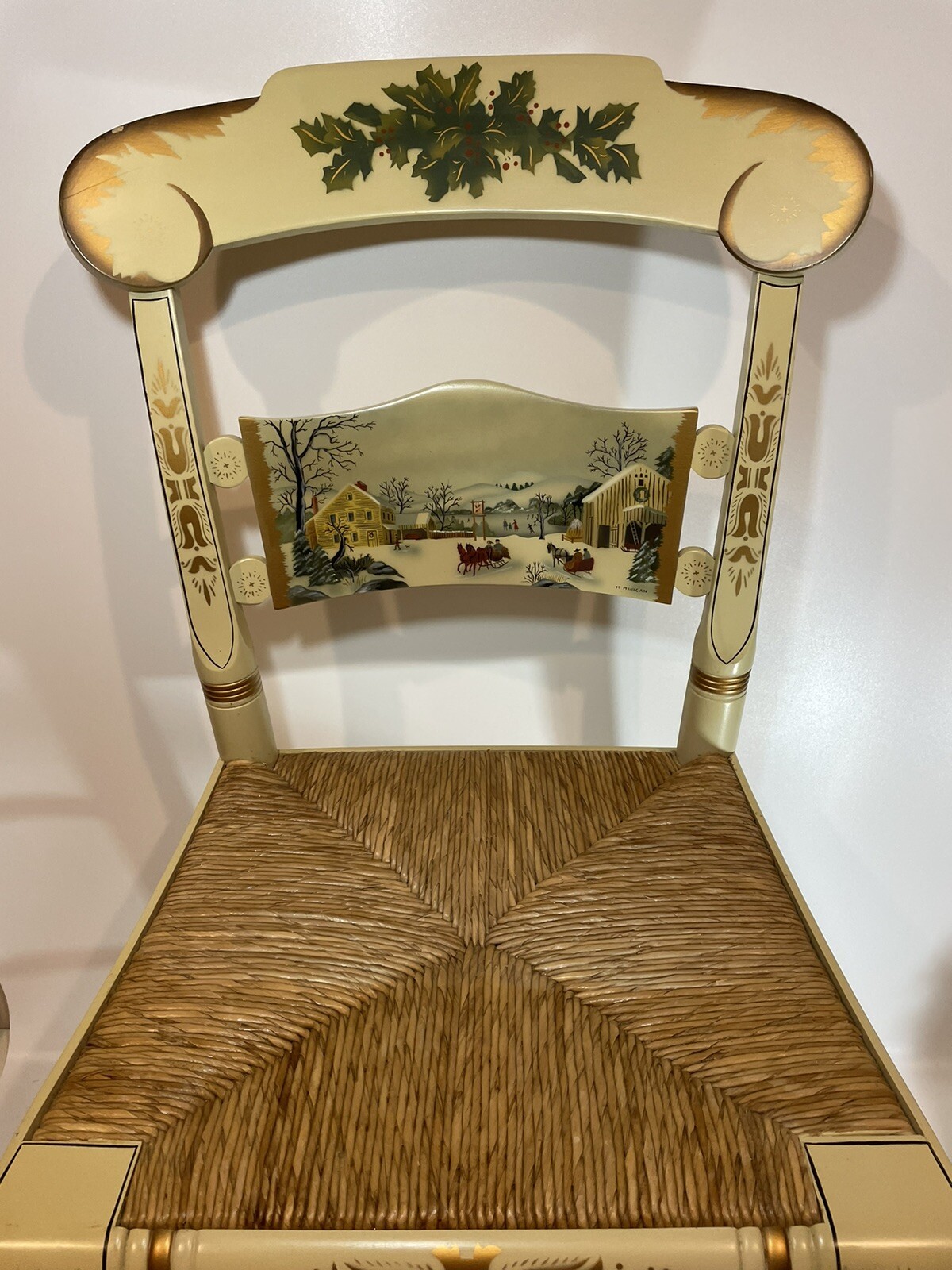 1989 Hitchcock Chair Christmas At the Inn 553/2000 Limited Edition