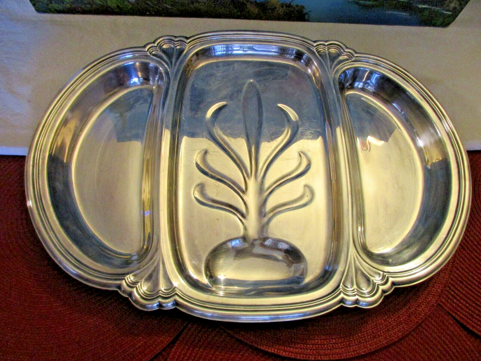 International Silverplate Divided Meat Tray/Platter ~ Chadwick #1567 ~ 14″x20″